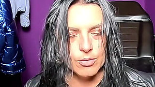 Dominant Leather MILF Whoopee Cushion Fetish. Shiny Pvc Ass, Loud Fart Sounds and Dirty Sitting