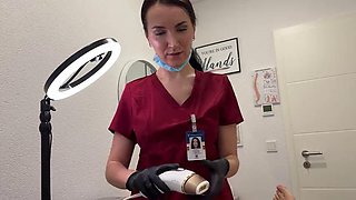 Laser on balls, cock in throat