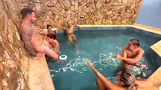 Pool Party Blowjob Contest - Which Girl Makes Me Cum First? Amateur Latina Orgy with Hotwife & Teens