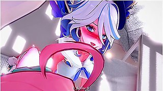 Car Toon In Genshin Impact - Varesa And Furina Await You In School Uniform