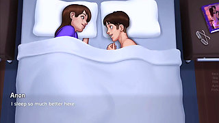 Anon sucks Debbie's boobs suck and fuck her pussy - summertime saga gameplay