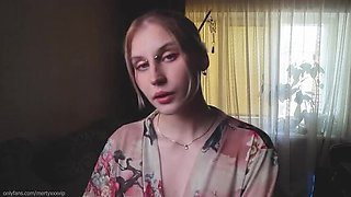 Look into My Eyes While I Smoke – Big Tits Blonde Teen Solo