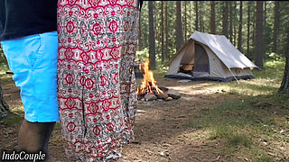 real Husband and wife went for camping to Forest.sex in Forest with blasting sounds