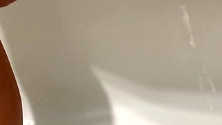 Had to pee really bad! Then pee again in tub on my feet
