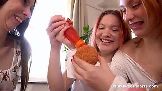 Ophelia Roy April Fools Prank with Horny Teens - Lesbian Pussy Licking & Fingering Orgasms