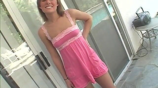 Brunette Teen Doll Gets a Facial After Hard Fuck
