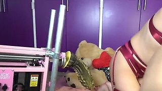 Siswet Fucked Hard by Dildo Machine - Amateur Blonde Anal Gaping & Creampie