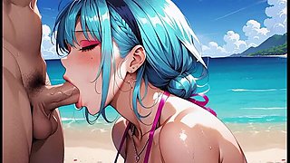 Big Tits Thai Girl Hard Anal Sex on Beach - Rough Doggy & DP