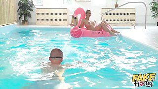 Fake Hostel featuring Nathaly Cherie's big tits blonde sex