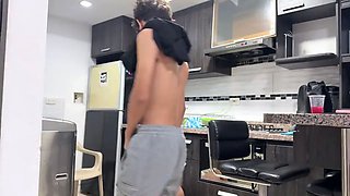 I fuck my little stepsister really hard in the kitchen while no one is home.