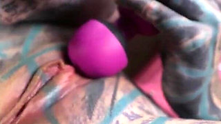 Solo Anal Masturbation - Pink Lace Corset and Steel Toy