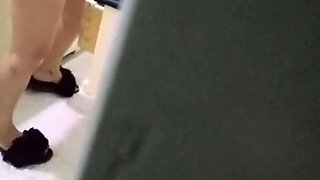 Her StepBrother Spies on Her While She Is Expressing Milk Alone Because of the Large Amount of Food