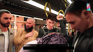 Yasmin Fucked by Strangers on Public Bus – Big Ass Anal Group Sex