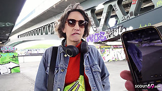 GERMAN SCOUT - Crazy Anal and Rimjob Casting Fuck with French Skinny Tattoo Model Lena Fire