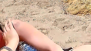 Hot beach fuck with skinny teens Amadea and Bianca