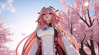 Yae Miko Nude Tease Compilation From Sexy Underwear to Big Breast Exposure Genshin Impact Hentai