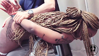 Spanking and Duct Tape Bondage Ebony Maid for Being Dirty