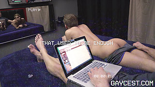 Handsome DILF Tucker Barrett breeds his twink in laundry room