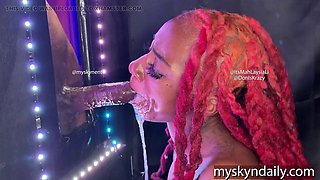 Throat Goat Takes a Big Black Dick