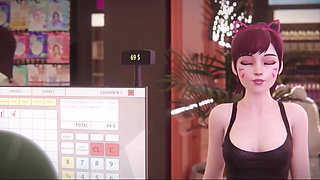 Overwatch - S P Y D.Va Vol.1+Vol.2 WM (Sound) Free Ver By Xordel Animation 3D Hentai