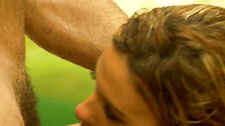 Wet Blowjob Ending With Cum in Her Mouth