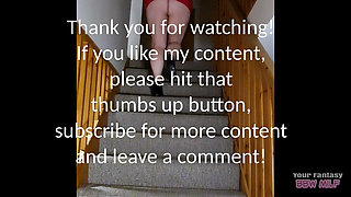 Stockings, Heels and Shiny Pvc so You Can Watch My Titties and Ass Bounce as I Climb the Stairs (mature MILF Big Tits)