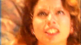Fellow uses his tongue and a fucktoy on beautiful damsel's snatch as she lays on the bed