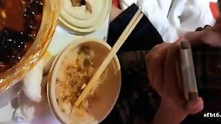Amateur upskirt and facial Sascha Production