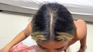 Yohamedi Stepsister Deep Throat Blowjob - Big Cock Cumshot in Mouth Swallow