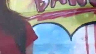 Sweet teen fucked in her little pussy in his truck