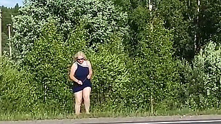 Dropping My Panties on the Road