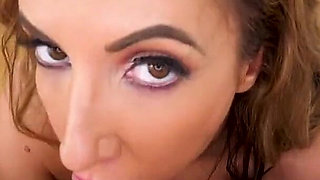 Sexy blonde Richellle Ryan POV blowjob deepthroat and cum swallow