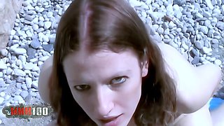 Porn scene at the beach with the French EMY - MMM100