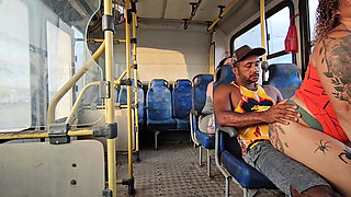 A SHAMELESS COUPLE RIDING IN PUBLIC TRANSPORT AND BACKSEAT PASSENGER FILMING EVERYTHING