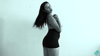 Busty Latina Flashing Ass