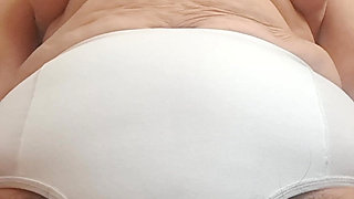 Mom in Big White Panties