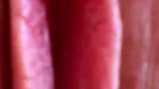 Blonde mature rubs her big clit and wet pussy