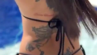 Pool Day and Wild Sex with the Beautiful Young Colombian Anna Cherry7