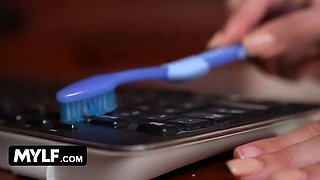 Mean cougar Vivianne Desilva gets tamed by Lilly Hall and nicky in kinky program