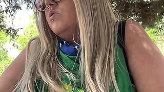 Brazilian BBW MILF Goddess Smoking Ritual in Nature