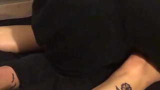 Petite Blonde Gets Tatted Body Oiled up 1 of 3