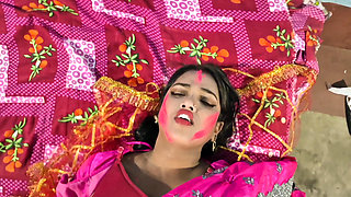 Holi Special, Bangladesi Porn Star Soma Does Blowjob, Doggy and Missionary Style Hard Pussy Fucking