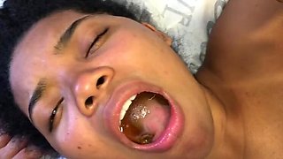 Stepdaughter Swallows My Pee and Spit Cock