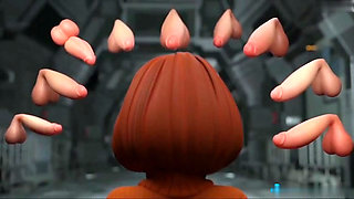 A girl fucked by multiple Cocks.