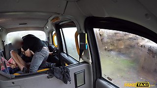Ebony Intense Desire with John in Taxi Action