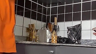 She Delayed in Making Dinner so I Make Due with Her Pussy Right Inside the Kitchen