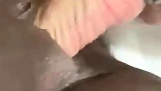 Ebony BBW Gets Fingered & Fisted then squirts, Big black pussy squirts while being fingered deeply