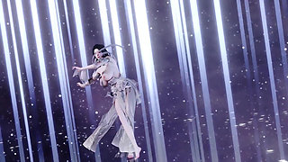 Ancient Style Hanfu Erotic Appeal Jiggling Breasts Bare Feet