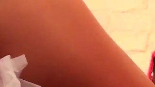Anna Akinfeev fucks her pussy and anus alone with sex toys