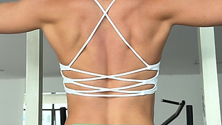 Muscle Back, Short Shorts, Gym Workout